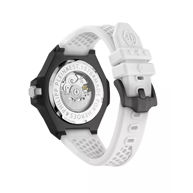 Philipp Plein The Skeleton heren automatisch horloge PWPFA0724 46mm zwart silicone