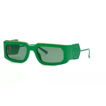 PHILIPP PLEIN unisex zonnebril SPP119M580859 - zwart montuur, grijze glazen, 58 mm
