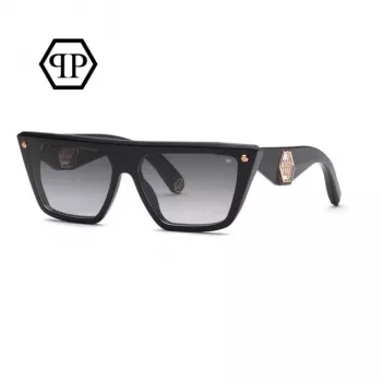 Philipp Plein dames cat-eye zonnebril SPP172S530700 zwart grijs verloop 53 mm