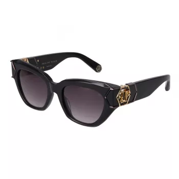 Philipp Plein dames zonnebril SPP140M510700 - zwart montuur, grijs glazen, 51 mm