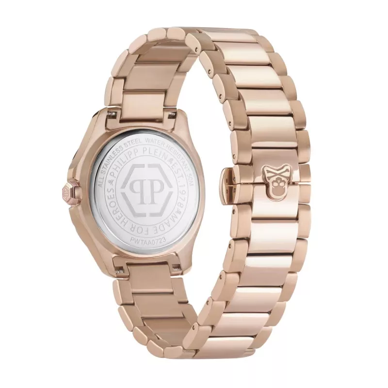 Philipp Plein dames The Skeleton quartz horloge PWTAA0723 38mm zwart silicone