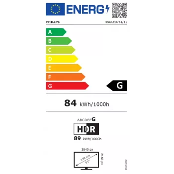 Philips 55OLED761/12 55 inch (139 cm) 4K OLED Ambilight-tv met Dolby Vision en Android TV