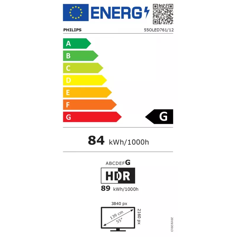 Philips 55OLED761/12 55 inch (139 cm) 4K OLED Ambilight-tv met Dolby Vision en Android TV