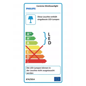 Philips CoreLine DN145B LED20S/840 LED slim downlight 2100lm 4000K DALI wit