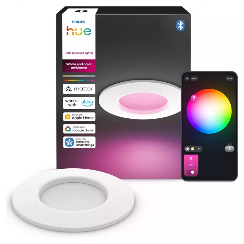 Philips Hue White & Color Ambiance Slim Recessed Light S EMEA wit