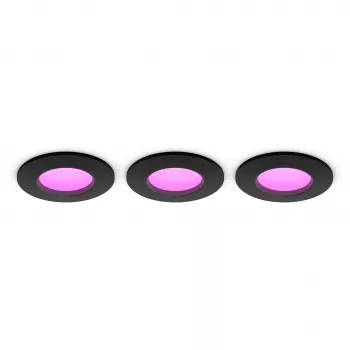 Philips Hue White & Color Ambiance Slim Recessed Light S x3 - zwart