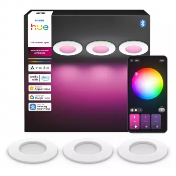 Philips Hue White & Color Ambiance Slim Recessed Light S x3 - wit