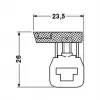 Phoenix 0421016 AKG 4 BU doorvoerklem, blauw, schroefaansluiting, 4 mm², 32 A, 800 V