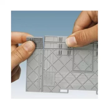Phoenix 3022276 eindhouder CLIPFIX 35-5 voor DIN-rails NS 35/7,5 en NS 35/15, polyamide, grijs, halogeenvrij, UL 94 V0