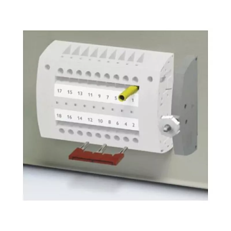 Phoenix 3030190 FBS 5-5 steekbrug, 5-polig, 5,2 mm steekafstand, rood, 32 A