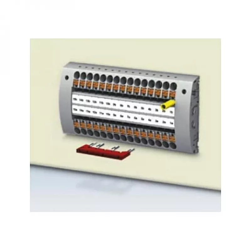 Phoenix 3030190 FBS 5-5 steekbrug, 5-polig, 5,2 mm steekafstand, rood, 32 A