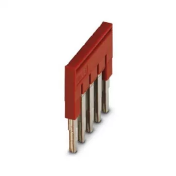 Phoenix 3030190 FBS 5-5 steekbrug, 5-polig, 5,2 mm steekafstand, rood, 32 A