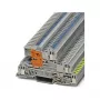 Phoenix 3076028 UTI 2,5-PE/L/NT 3-verdiepingen installatieklemmenblok, schroefaansluiting, 2,5 mm², 400 V, 24 A, DIN-railmontage, grijs