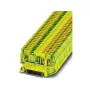 Phoenix 3209565 PT 2,5-TWIN-PE push-in aardleidingklem, groen-geel, 2,5 mm², DIN-rail