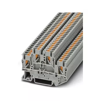 Phoenix 3210567 PTTB 2.5 dubbelverdieping rijklem, push-in, 2,5 mm², 500 V, 22 A, grijs