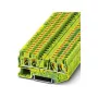 Phoenix 3211780 PT 4-TWIN-PE Aardleidingklemmenblok, Push-in, 4 mm², Groen-Geel