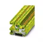 Phoenix 3213962 PTI 2,5-PE Push-in-aardklem, 2,5 mm², groen-geel, DIN-railmontage