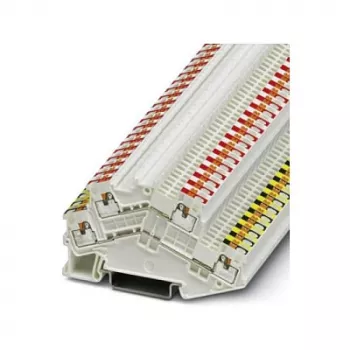 Phoenix 3214663 PTTBS 1,5/S-KNX dubbeldek klem voor KNX-bussystemen, Push-in aansluiting, zwart/rood en wit/geel