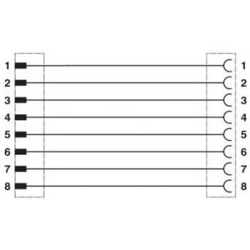 Phoenix Contact 1404199 sensor-/actorkabel, M12-stekker naar open uiteinde, 4-polig, A-gecodeerd, afgeschermd, PUR, 1,5 m