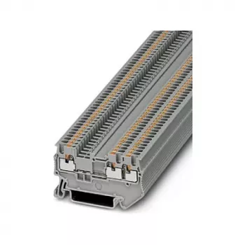 Phoenix Contact PT 1,5/S-TWIN Push-in dubbelverdieping-rijklem, grijs, 1,5 mm², 500 V, 17,5 A, DIN-railmontage