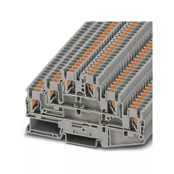 Phoenix Contact PT 2,5-3L 3-verdieping push-in rijgklem, 2,5 mm², 24 A, 500 V, grijs