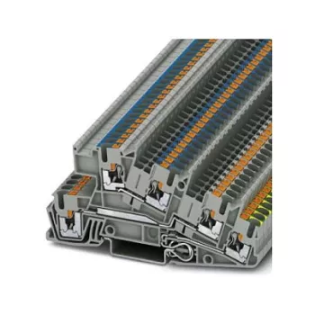 Phoenix Contact PTI 2,5-PE/L/N Installatieklem, Push-in, 3-verdiepingen, 24 A, 400 V, grijs