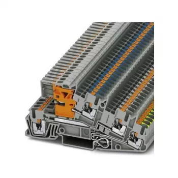 Phoenix Contact PTI 2,5-PE/L/NT installatie-rijgklem, meerlaags, Push-in, 3-laags, 2,5 mm², grijs