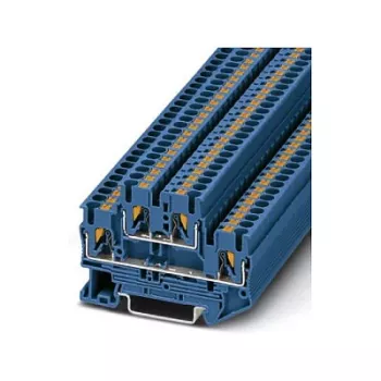 Phoenix 3210570 PTTB 2,5 BU dubbelverdieping-rijgklem met Push-in-technologie