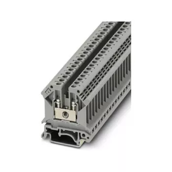 Phoenix Contact UK 5 doorvoerklem, schroefaansluiting, 4 mm², 800 V, 32 A, grijs, DIN-railmontage, 2 aansluitingen, 1 potentiaal, PA-isolatiemateriaal, UL 94 V0