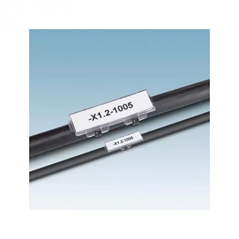 Phoenix KMK kabelmarkeringsdrager voor kabels van 10-25 mm, label 29x8 mm, wit polyamide
