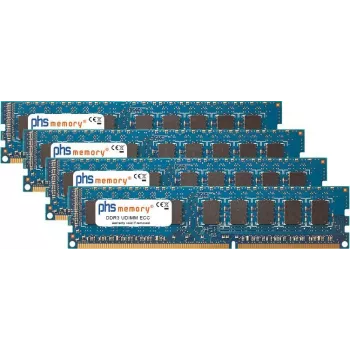 PHS-memory 32GB (4x8GB) kit RAM voor Apple Mac Pro Eight Core 2.26GHz (Early 2009) DDR3 UDIMM ECC 1333MHz PC3-10600E SP463083