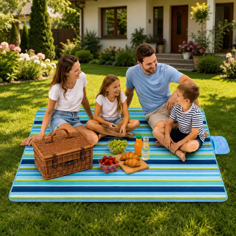 Picknick-stranddeken opvouwbaar LEAN Patterns 150 x 200 cm