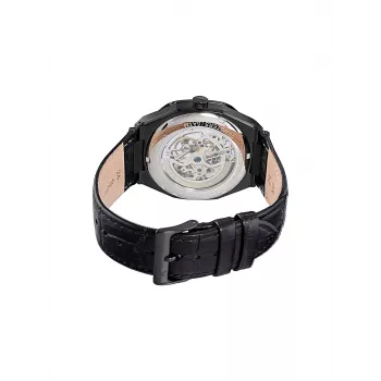 Pierre Cardin heren analoog quartzhorloge CF.1002.LB.1 42 mm zwarte wijzerplaat lederen band