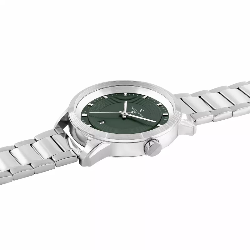 Pierre Cardin herenhorloge CCP.5028 (45 mm) RVS behuizing zwarte wijzerplaat leren band