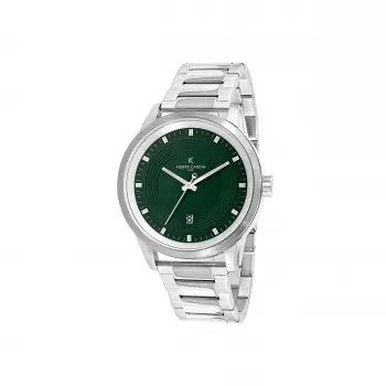 Pierre Cardin herenhorloge CCP.5028 (45 mm) RVS behuizing zwarte wijzerplaat leren band
