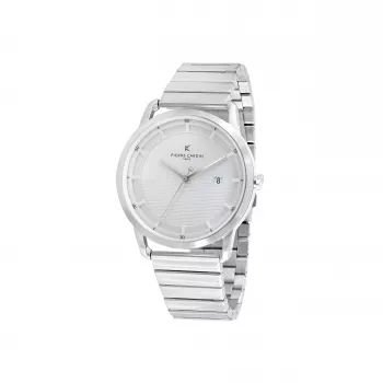 Pierre Cardin herenhorloge CLC.6001 43 mm RVS quartz analoog zwarte wijzerplaat leren band