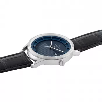 Pierre Cardin Herenhorloge CLC.6004 43mm RVS Leer Zwarte wijzerplaat