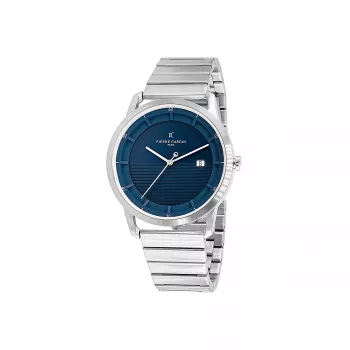 Pierre Cardin herenhorloge CLC.6005 43mm edelstaal quartz analoog zwarte wijzerplaat leren band