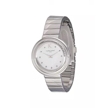 Pierre Cardin dames analoog kwartshorloge CF.1010.MS.1 32mm zilverkleurige roestvrijstalen Milanese mesh-armband