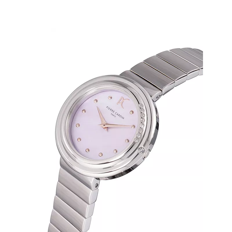 Pierre Cardin dameshorloge CF.1010.MS.2 quartz analoog 32mm zilver RVS mesh