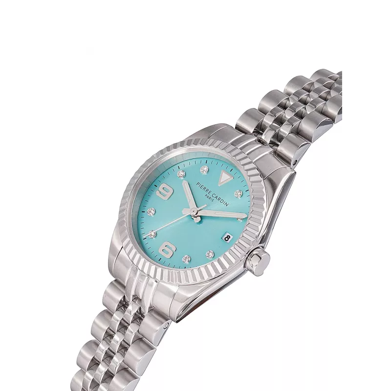 Pierre Cardin dameshorloge CF.1012.MS.1 analoog quartz 28 mm zilver RVS