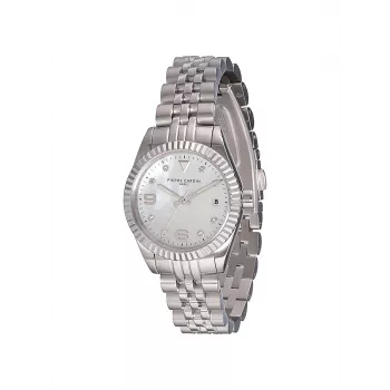 Pierre Cardin dameshorloge quartz analoog CF.1012.MS 28mm RVS behuizing zwarte leren band