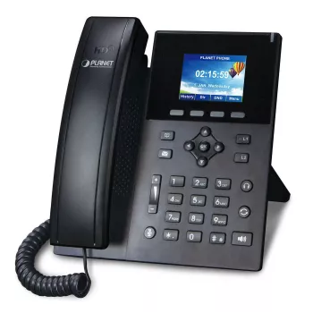 PLANET VIP-1260PT hoogwaardige kleuren-PoE-IP-telefoon met 3MP camera, 6-regelig lcd, zwart