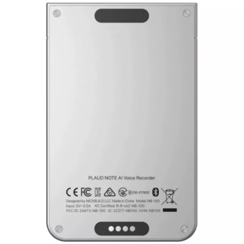 PLAUD NOTE AI-spraakrecorder, 64GB, zilver