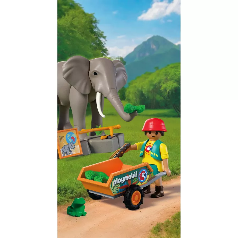 PLAYMOBIL 72068 olifant met dierenverzorger
