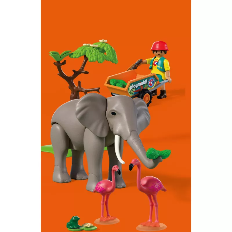 PLAYMOBIL 72068 olifant met dierenverzorger