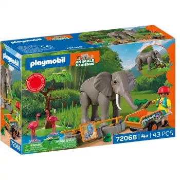 PLAYMOBIL 72068 olifant met dierenverzorger