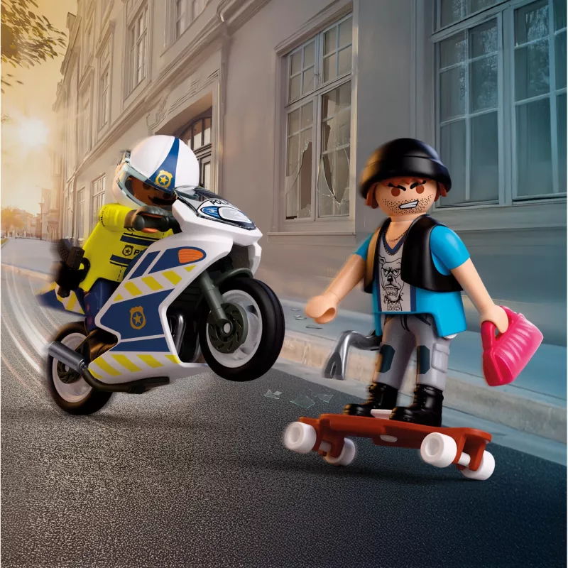PLAYMOBIL 72079 City Action politiemotor achtervolging