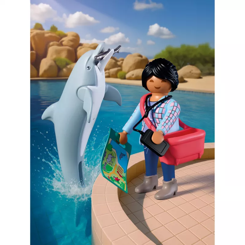 PLAYMOBIL 72091 Animals & Friends Zoo dolfijn en bezoekers
