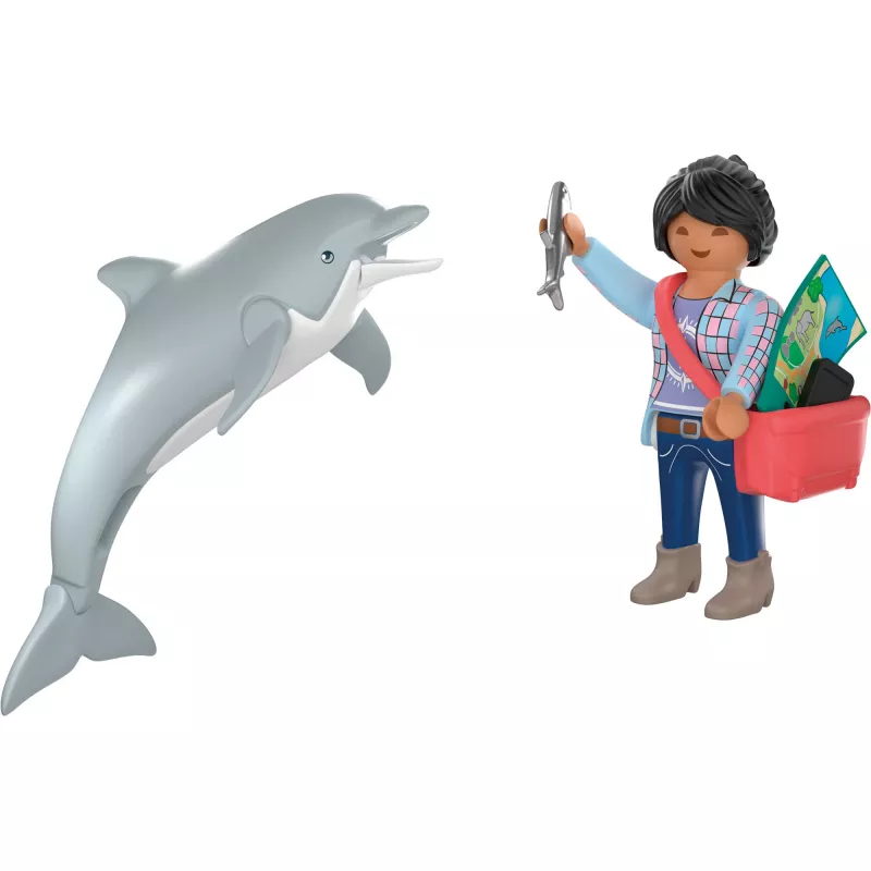 PLAYMOBIL 72091 Animals & Friends Zoo dolfijn en bezoekers